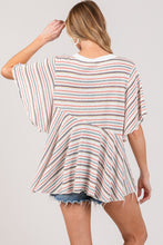 Load image into Gallery viewer, SAGE + FIG Full Size Round Neck Stripe Top