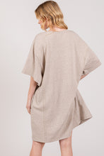 Load image into Gallery viewer, SAGE + FIG Full Size Peace Sign Applique Short Sleeve Tee Dress