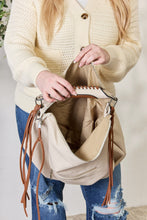 Load image into Gallery viewer, SHOMICO Fringe Detail Contrast Handbag