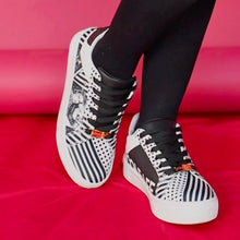 Load image into Gallery viewer, Nicole Lee USA Printed Vegan Leather Lace Up Sneaker