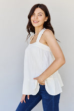 Load image into Gallery viewer, HEYSON Good Attitude Full Size Back Tie Detail Ruffle Tunic Top