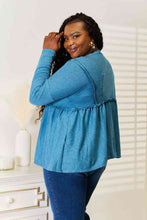 Load image into Gallery viewer, Jade By Jane Full Size Frill Trim Babydoll Blouse