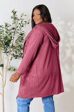 Load image into Gallery viewer, Basic Bae Full Size Ribbed Open Front Long Sleeve Cardigan