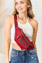 Load image into Gallery viewer, Fame Triple Pocket Nylon Fanny Pack
