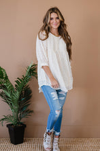 Load image into Gallery viewer, Davi & Dani Wave Hello Full Size Run Textured Babydoll Blouse