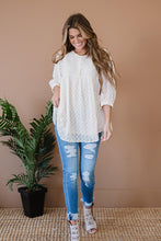 Load image into Gallery viewer, Davi & Dani Wave Hello Full Size Run Textured Babydoll Blouse