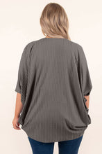 Load image into Gallery viewer, Plus Size Ribbed Cocoon Cover Up
