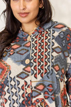 Load image into Gallery viewer, Heimish Full Size Printed Button Up Hooded Jacket