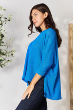 Load image into Gallery viewer, Zenana Full Size Round Neck High-Low Slit Knit Top
