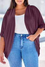 Load image into Gallery viewer, Plus Size Ribbed Cocoon Cover Up