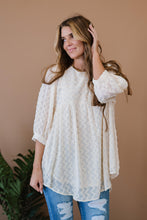 Load image into Gallery viewer, Davi & Dani Wave Hello Full Size Run Textured Babydoll Blouse