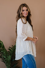 Load image into Gallery viewer, Davi & Dani Wave Hello Full Size Run Textured Babydoll Blouse