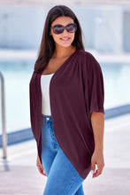 Load image into Gallery viewer, Plus Size Ribbed Cocoon Cover Up