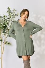 Load image into Gallery viewer, Celeste Full Size Button Down Shirt Dress