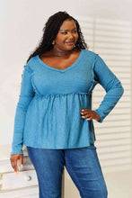 Load image into Gallery viewer, Jade By Jane Full Size Frill Trim Babydoll Blouse