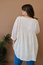 Load image into Gallery viewer, Davi & Dani Wave Hello Full Size Run Textured Babydoll Blouse