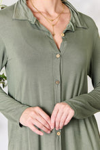 Load image into Gallery viewer, Celeste Full Size Button Down Shirt Dress