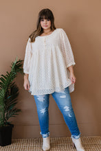 Load image into Gallery viewer, Davi & Dani Wave Hello Full Size Run Textured Babydoll Blouse