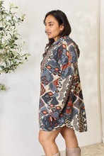 Load image into Gallery viewer, Heimish Full Size Printed Button Up Hooded Jacket