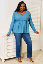 Load image into Gallery viewer, Jade By Jane Full Size Frill Trim Babydoll Blouse