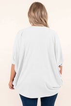 Load image into Gallery viewer, Plus Size Ribbed Cocoon Cover Up