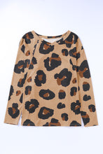 Load image into Gallery viewer, Full Size Leopard Print Round Neck Long Sleeve Tee