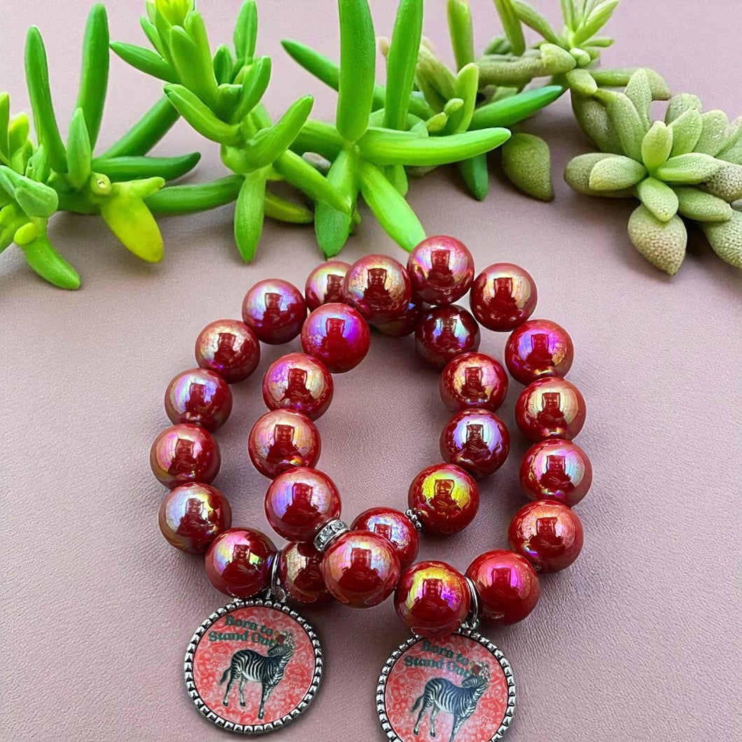 Born to Stand Out Red Bracelet