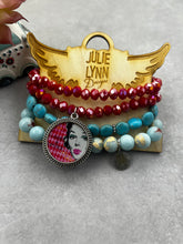 Load image into Gallery viewer, Red &amp; Turquoise Bracelet Stack
