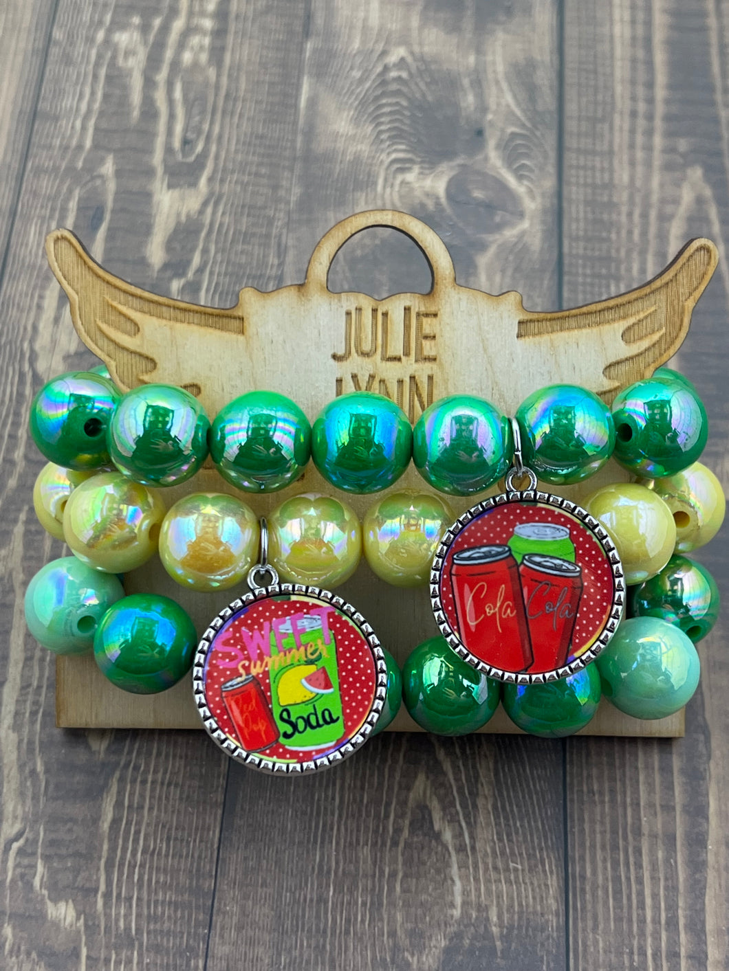 Lemon-Lime Soda Bracelet Stack