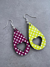Load image into Gallery viewer, JLD- Reversible Teardrop Heart Earrings
