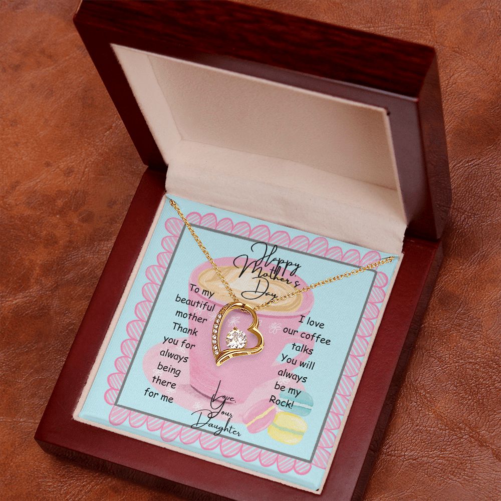 To My Beautiful Mother Heart Necklace