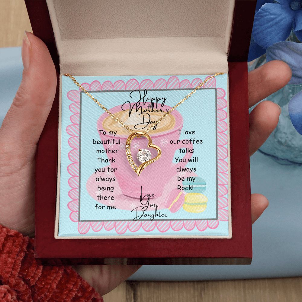 To My Beautiful Mother Heart Necklace