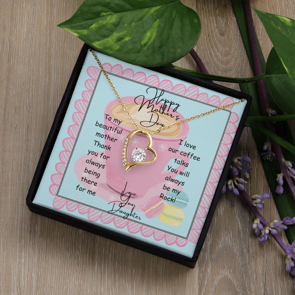 To My Beautiful Mother Heart Necklace