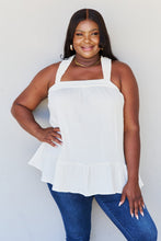 Load image into Gallery viewer, HEYSON Good Attitude Full Size Back Tie Detail Ruffle Tunic Top

