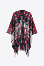Load image into Gallery viewer, Plaid Fringe Detail Polyester Scarf
