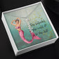 She Believed She Could & So She Did Vertical Name Necklace