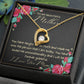 To My Beautiful Mother Heart Necklace