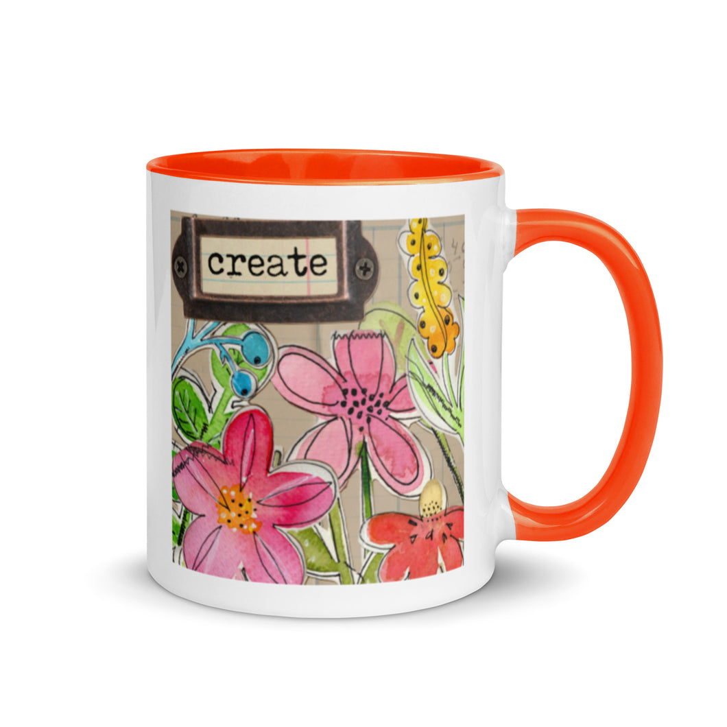 Create Flower Mug with Color Inside